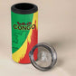 Personalized Congo-Brazzaville National Day 4 in 1 Can Cooler Tumbler Coat Of Arms With Map - African Pride