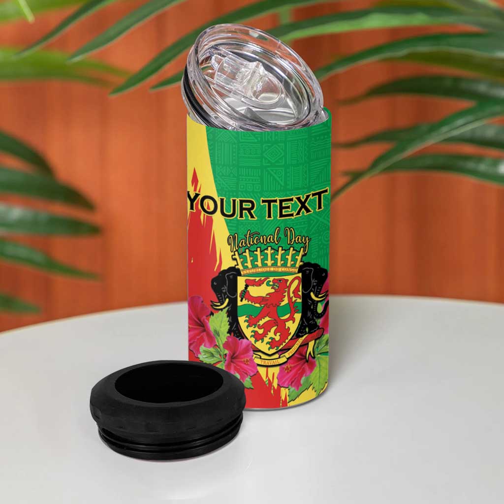 Personalized Congo-Brazzaville National Day 4 in 1 Can Cooler Tumbler Coat Of Arms With Map - African Pride