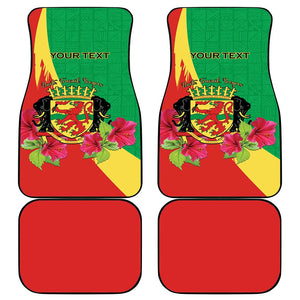 Personalized Congo-Brazzaville National Day Car Mats Coat Of Arms With Map - African Pride