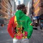 Personalized Congo-Brazzaville National Day Hoodie Coat Of Arms With Map - African Pride