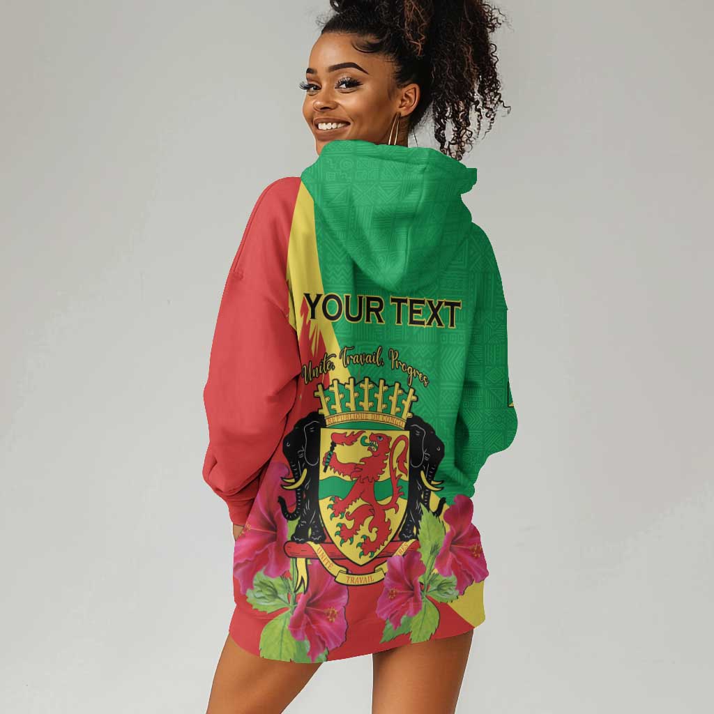 Personalized Congo-Brazzaville National Day Hoodie Dress Coat Of Arms With Map - African Pride