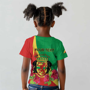 Personalized Congo-Brazzaville National Day Kid T shirt Coat Of Arms With Map - African Pride