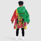 Personalized Congo-Brazzaville National Day Kid Wearable Blanket Hoodie Coat Of Arms With Map - African Pride