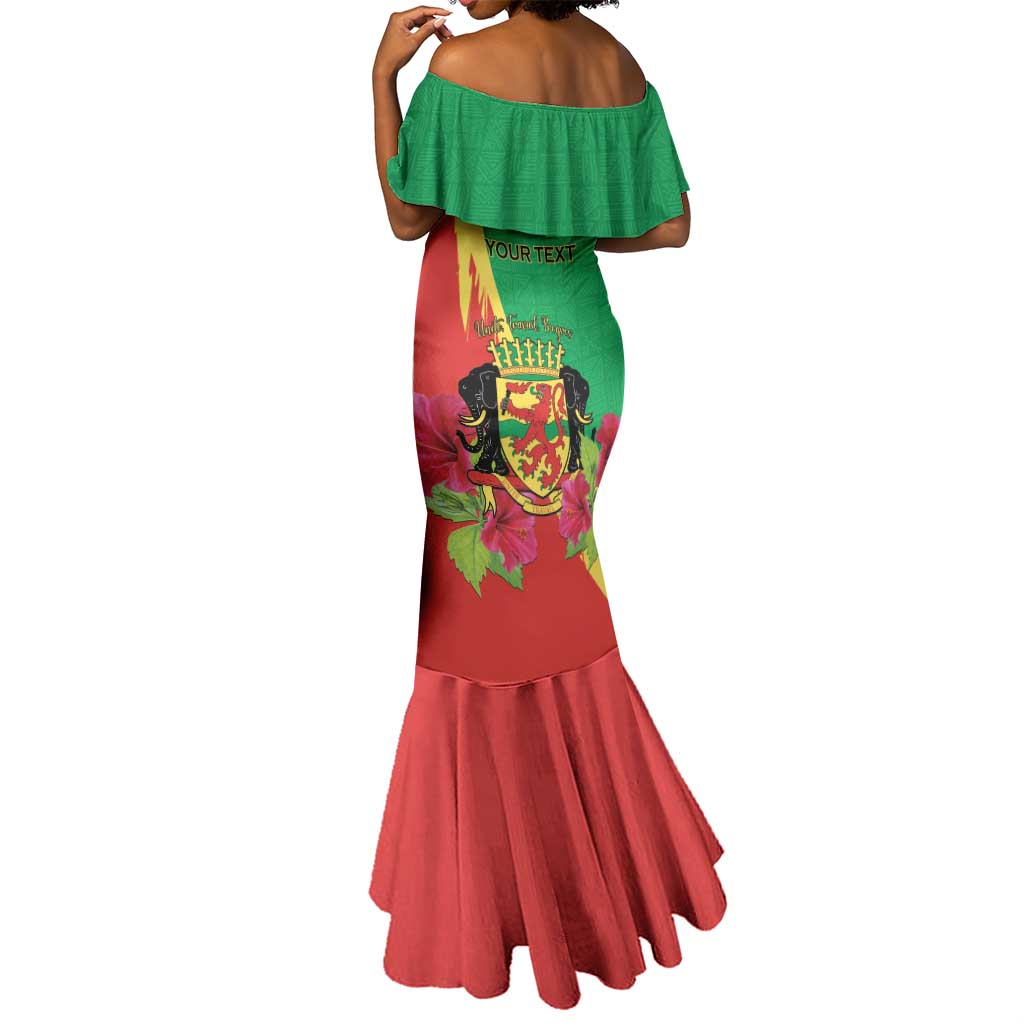 Personalized Congo-Brazzaville National Day Mermaid Dress Coat Of Arms With Map - African Pride