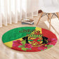 Personalized Congo-Brazzaville National Day Round Carpet Coat Of Arms With Map - African Pride
