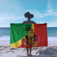 Personalized Congo-Brazzaville National Day Sarong Coat Of Arms With Map - African Pride