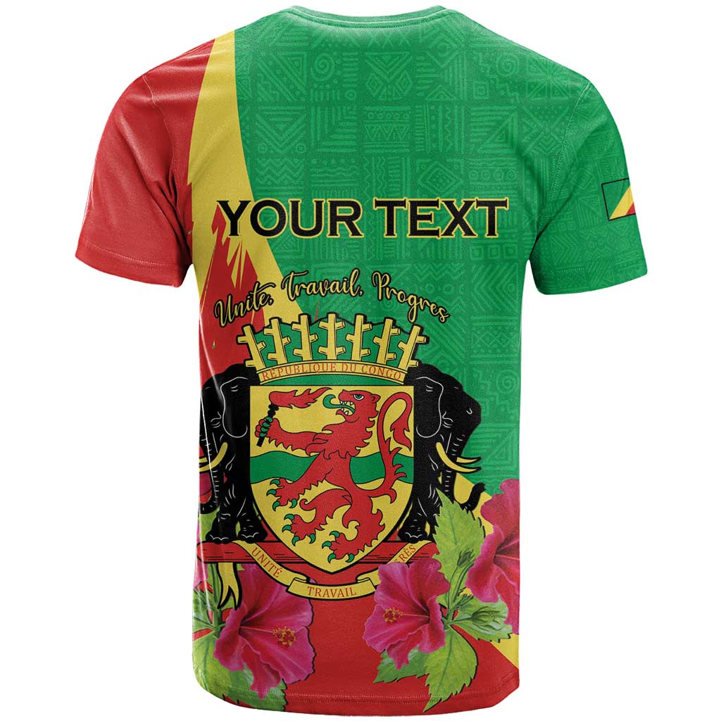 Personalized Congo-Brazzaville National Day T shirt Coat Of Arms With Map - African Pride