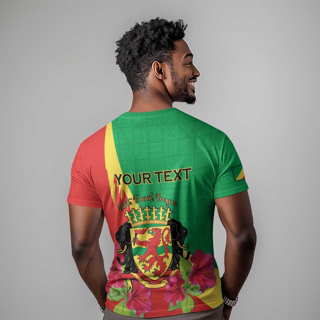 Personalized Congo-Brazzaville National Day T shirt Coat Of Arms With Map - African Pride
