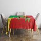 Personalized Congo-Brazzaville National Day Tablecloth Coat Of Arms With Map - African Pride
