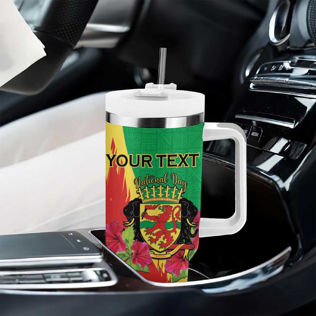 Personalized Congo-Brazzaville National Day Tumbler With Handle Coat Of Arms With Map - African Pride