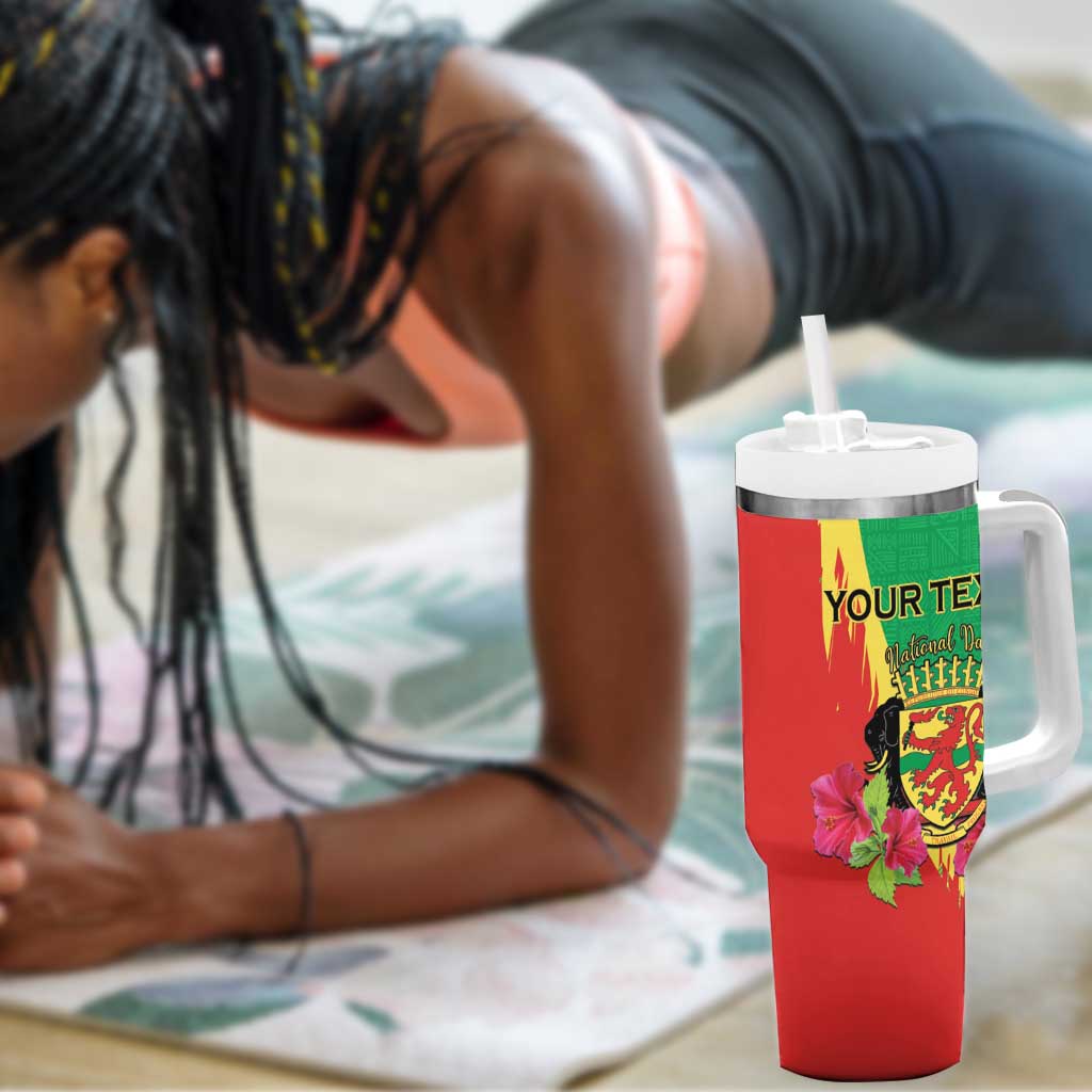 Personalized Congo-Brazzaville National Day Tumbler With Handle Coat Of Arms With Map - African Pride