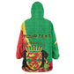 Personalized Congo-Brazzaville National Day Wearable Blanket Hoodie Coat Of Arms With Map - African Pride