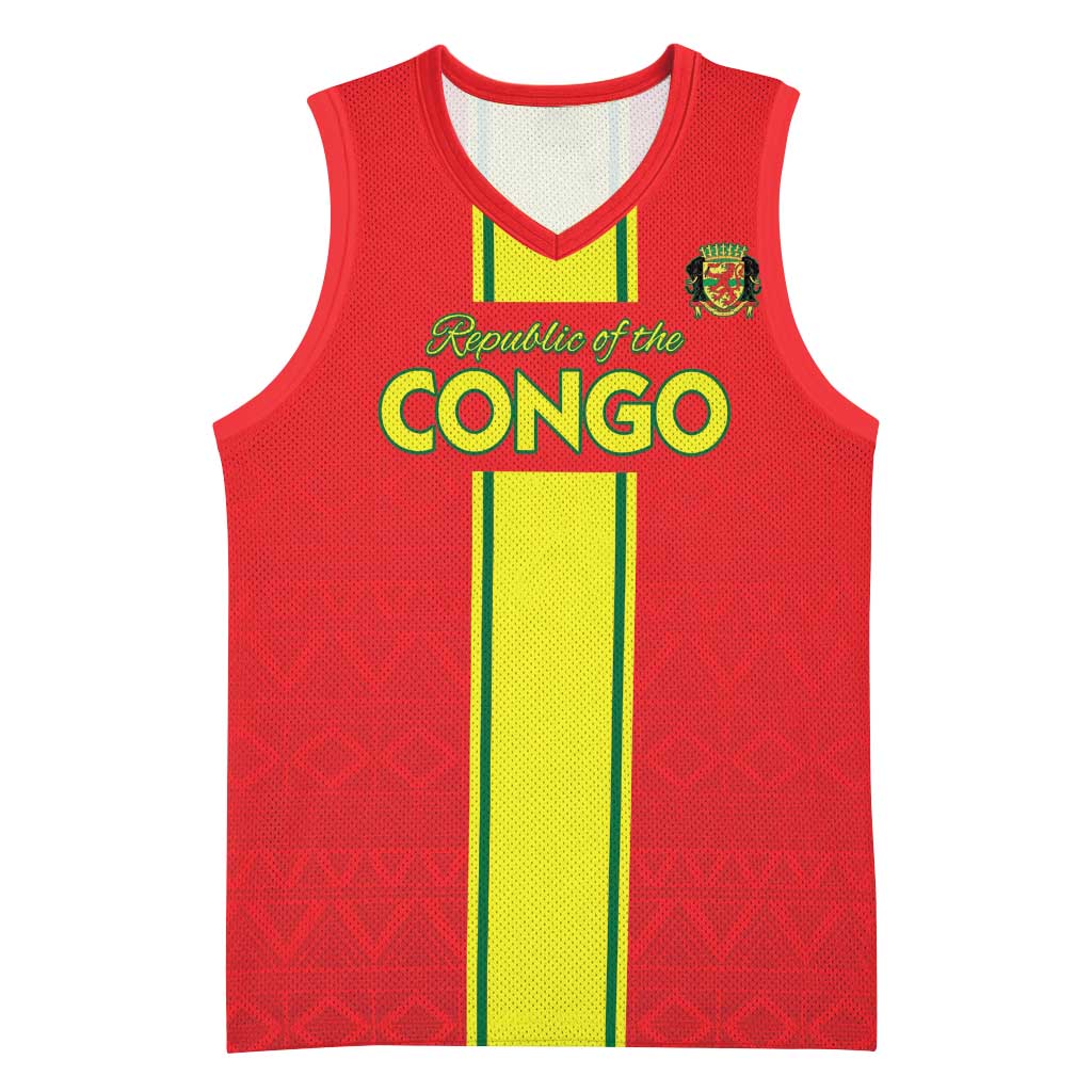 Custom Republique du Congo Football Basketball Jersey Go Ba Diabulu ya Mbwaki Red Color - African Pride