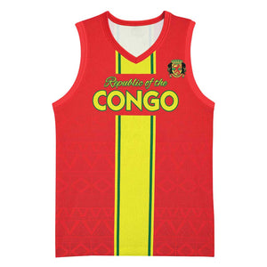 Custom Republique du Congo Football Basketball Jersey Go Ba Diabulu ya Mbwaki Red Color - African Pride
