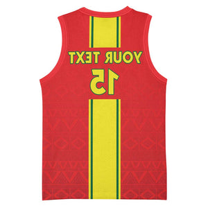 Custom Republique du Congo Football Basketball Jersey Go Ba Diabulu ya Mbwaki Red Color - African Pride