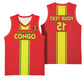 Custom Republique du Congo Football Basketball Jersey Go Ba Diabulu ya Mbwaki Red Color - African Pride