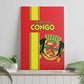 Republique du Congo Football Canvas Wall Art Go Ba Diabulu ya Mbwaki Red Color - African Pride