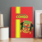 Republique du Congo Football Canvas Wall Art Go Ba Diabulu ya Mbwaki Red Color - African Pride