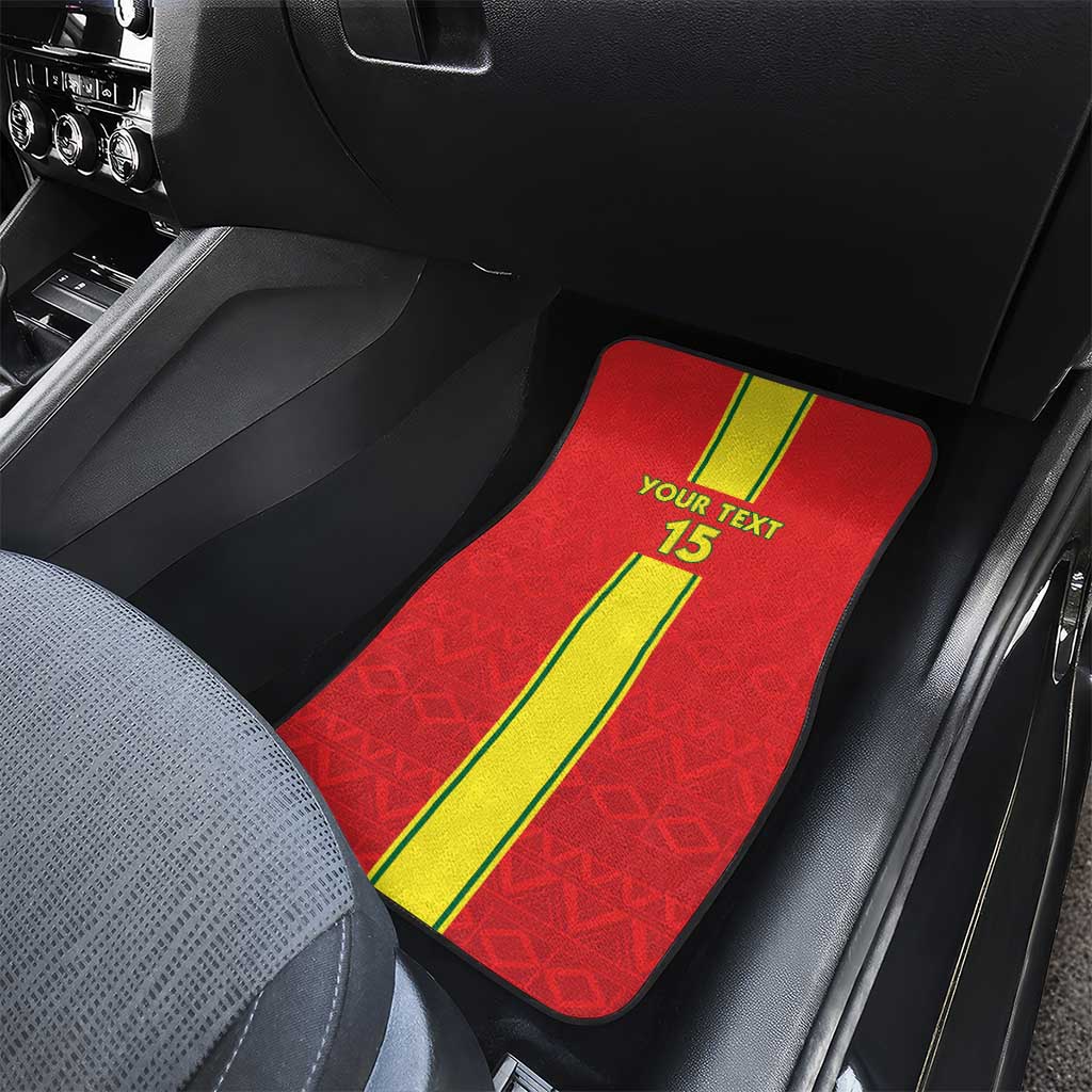 Republique du Congo Football Car Mats Go Ba Diabulu ya Mbwaki Red Color - African Pride