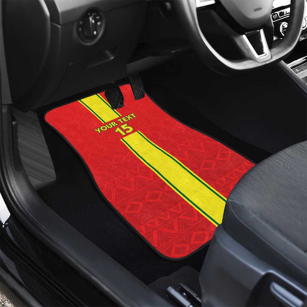 Republique du Congo Football Car Mats Go Ba Diabulu ya Mbwaki Red Color - African Pride