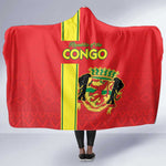 Republique du Congo Football Hooded Blanket Go Ba Diabulu ya Mbwaki Red Color - African Pride