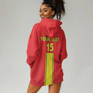 Custom Republique du Congo Football Hoodie Dress Go Ba Diabulu ya Mbwaki Red Color - African Pride