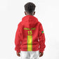 Custom Republique du Congo Football Kid Hoodie Go Ba Diabulu ya Mbwaki Red Color - African Pride
