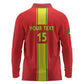 Custom Republique du Congo Football Long Sleeve Polo Shirt Go Ba Diabulu ya Mbwaki Red Color - African Pride
