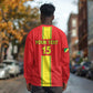 Custom Republique du Congo Football Long Sleeve Shirt Go Ba Diabulu ya Mbwaki Red Color - African Pride
