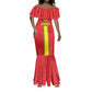 Custom Republique du Congo Football Mermaid Dress Go Ba Diabulu ya Mbwaki Red Color - African Pride