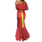 Custom Republique du Congo Football Mermaid Dress Go Ba Diabulu ya Mbwaki Red Color - African Pride