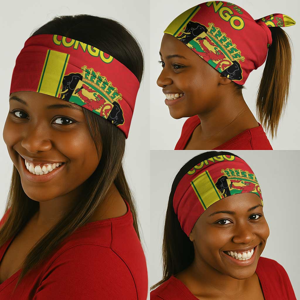 Republique du Congo Football Neck Gaiter Go Ba Diabulu ya Mbwaki Red Color LT15