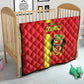 Republique du Congo Football Quilt Go Ba Diabulu ya Mbwaki Red Color - African Pride