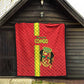Republique du Congo Football Quilt Go Ba Diabulu ya Mbwaki Red Color - African Pride