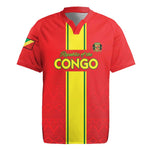 Custom Republique du Congo Football Rugby Jersey Go Ba Diabulu ya Mbwaki Red Color - African Pride