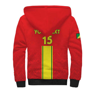 Custom Republique du Congo Football Sherpa Hoodie Go Ba Diabulu ya Mbwaki Red Color - African Pride