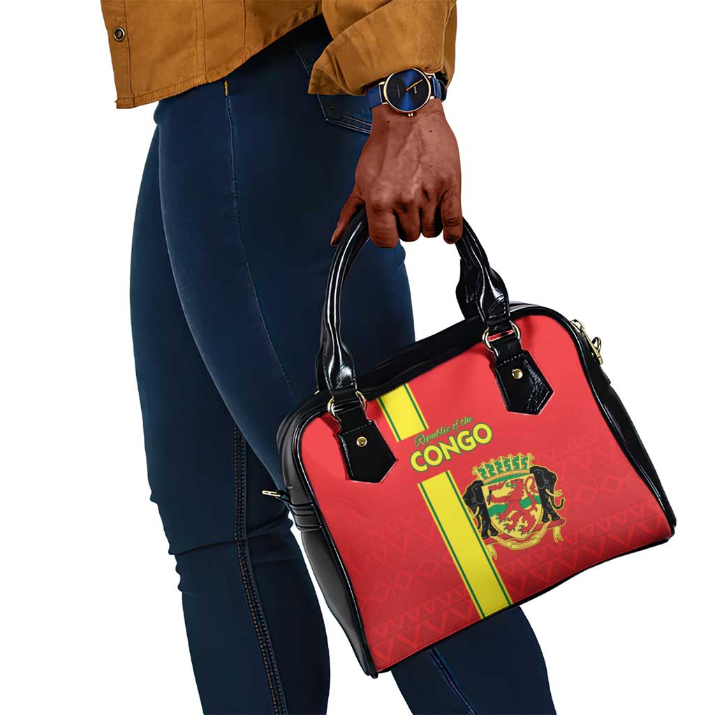 Republique du Congo Football Shoulder Handbag Go Ba Diabulu ya Mbwaki Red Color - African Pride