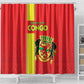 Republique du Congo Football Shower Curtain Go Ba Diabulu ya Mbwaki Red Color - African Pride