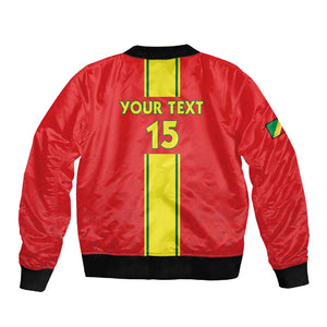 Custom Republique du Congo Football Sleeve Zip Bomber Jacket Go Ba Diabulu ya Mbwaki Red Color - African Pride