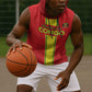 Custom Republique du Congo Football Sleeveless Hoodie Go Ba Diabulu ya Mbwaki Red Color - African Pride