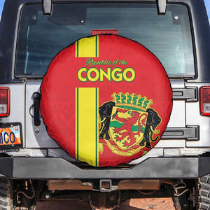 Republique du Congo Football Spare Tire Cover Go Ba Diabulu ya Mbwaki Red Color - African Pride