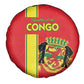 Republique du Congo Football Spare Tire Cover Go Ba Diabulu ya Mbwaki Red Color - African Pride
