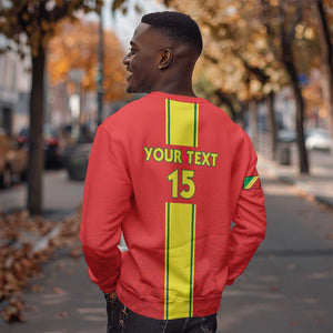 Custom Republique du Congo Football Sweatshirt Go Ba Diabulu ya Mbwaki Red Color - African Pride