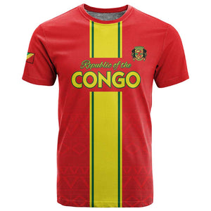 Custom Republique du Congo Football T shirt Go Ba Diabulu ya Mbwaki Red Color - African Pride