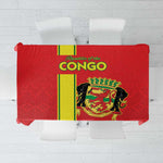 Republique du Congo Football Tablecloth Go Ba Diabulu ya Mbwaki Red Color - African Pride