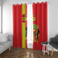 Republique du Congo Football Window Curtain Go Ba Diabulu ya Mbwaki Red Color - African Pride