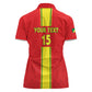 Custom Republique du Congo Football Women Polo Shirt Go Ba Diabulu ya Mbwaki Red Color - African Pride