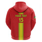 Custom Republique du Congo Football Zip Hoodie Go Ba Diabulu ya Mbwaki Red Color - African Pride