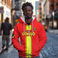 Custom Republique du Congo Football Zip Hoodie Go Ba Diabulu ya Mbwaki Red Color - African Pride