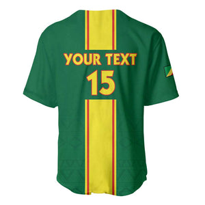 Custom Republique du Congo Football Baseball Jersey Go Ba Diabulu ya Mbwaki Green Color - African Pride